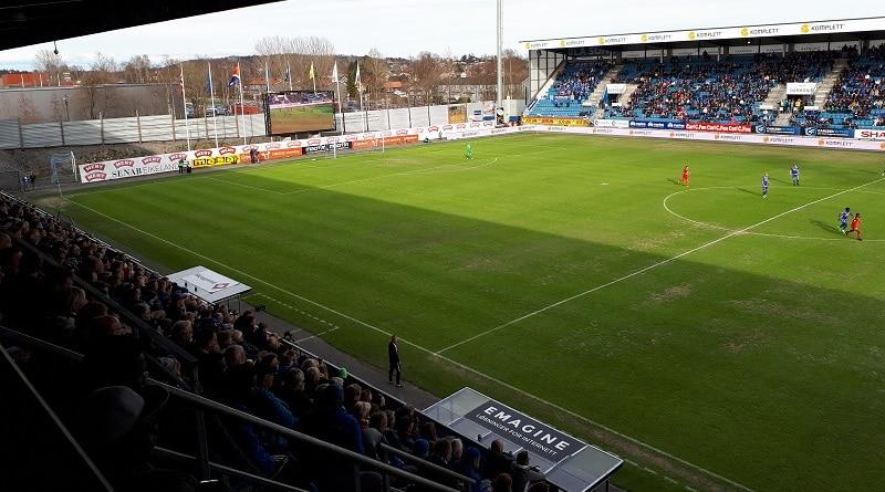 Oversikt over arenaen i Sandefjord